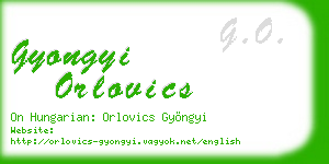 gyongyi orlovics business card