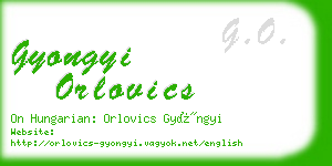 gyongyi orlovics business card